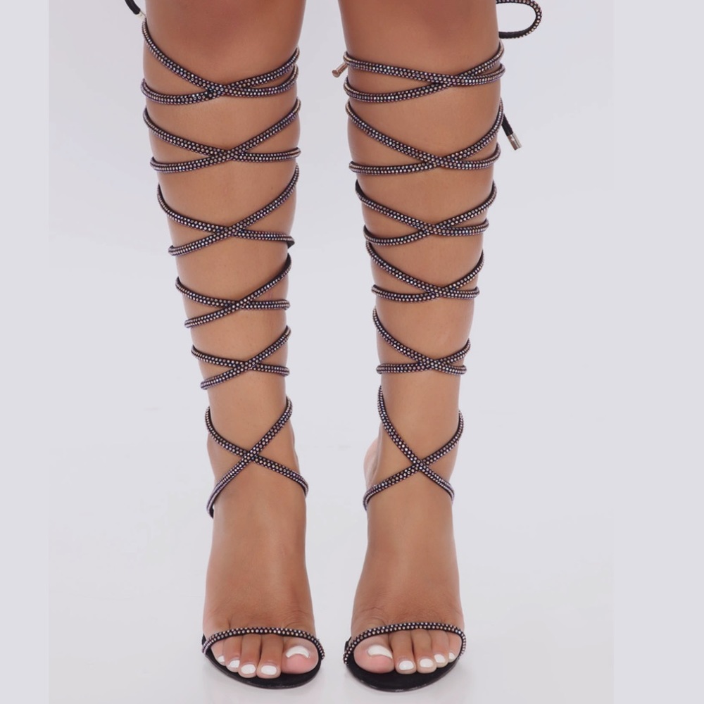 Coming In Hot Rhinestone Heeled Sandal